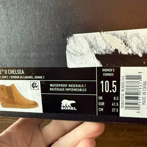 Sorel Woman’s Evie II Tan Chelsea Wedge Waterproof Winter Boot- Size 10.5 - Picture 8 of 9